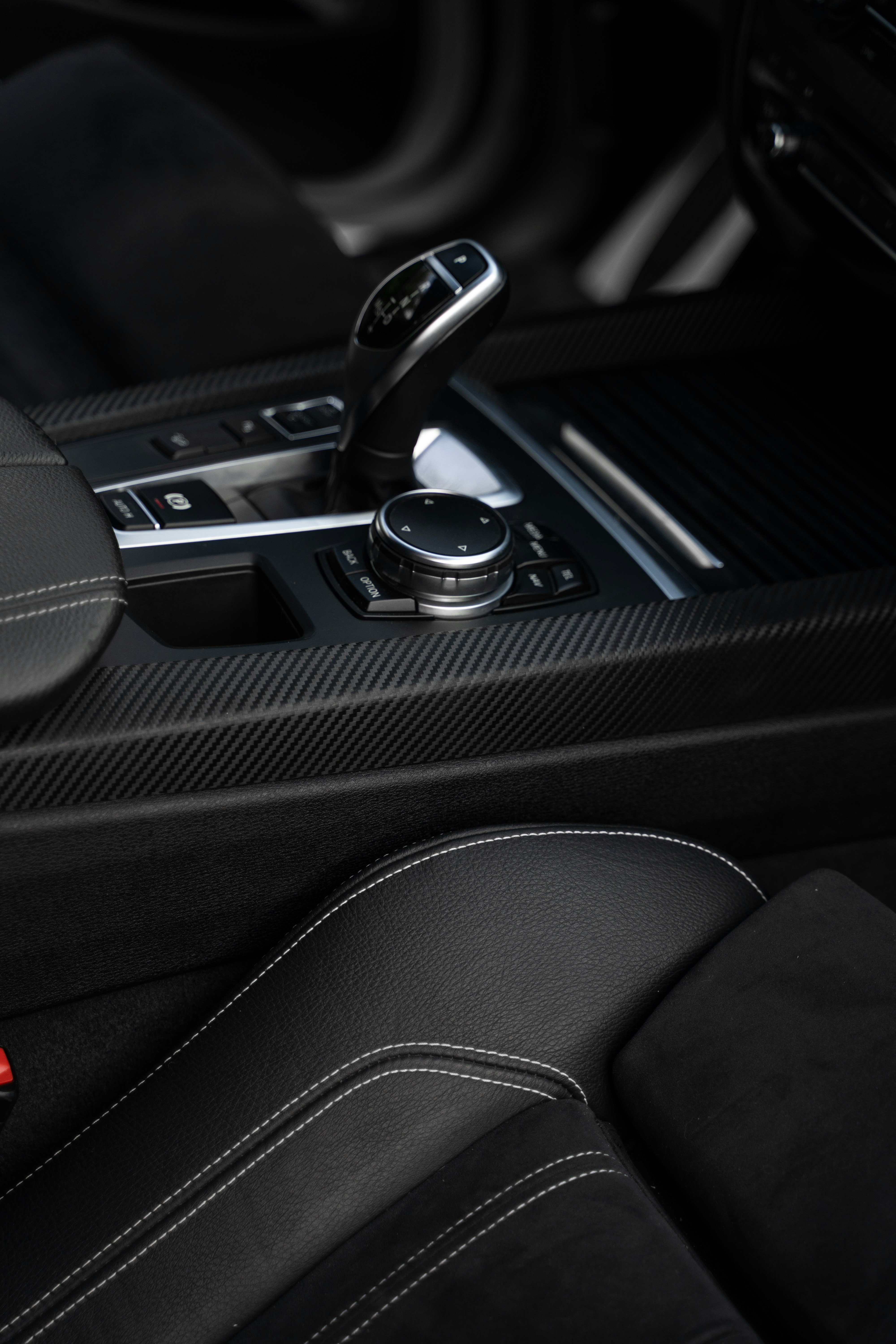 Luxury car interior detail